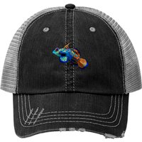 Goby Mandarin Dragonet Fish With Stripes Colors Print Trucker Hats — Casquette de baseball