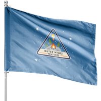 Outer Wilds Ventures Patch House Flags — Drapeaux décoratifs