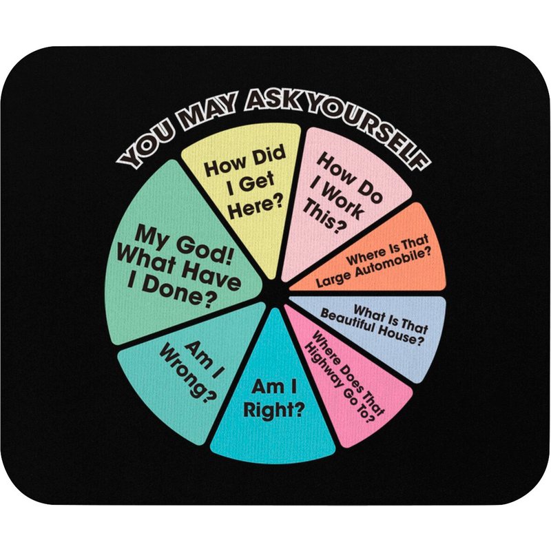 You May Ask Yourself - Once In A Lifetime - Talking Heads - Mouse Pads — Mouse Pads & Desk Mats