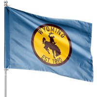 Wyoming Established 1890 - Wyoming Cowboys - House Flags — Decorative Flags