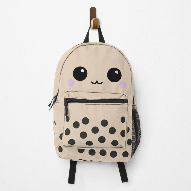 Bubble Tea Pattern Cute Boba Backpack — Sacs à dos décontractés