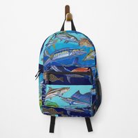 Gamefish Collage Backpack — Sacs à dos décontractés