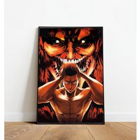 Ao Titan Poster, Eren Jaeger Poster, Eren Yeager Poster — Affiches et impressions