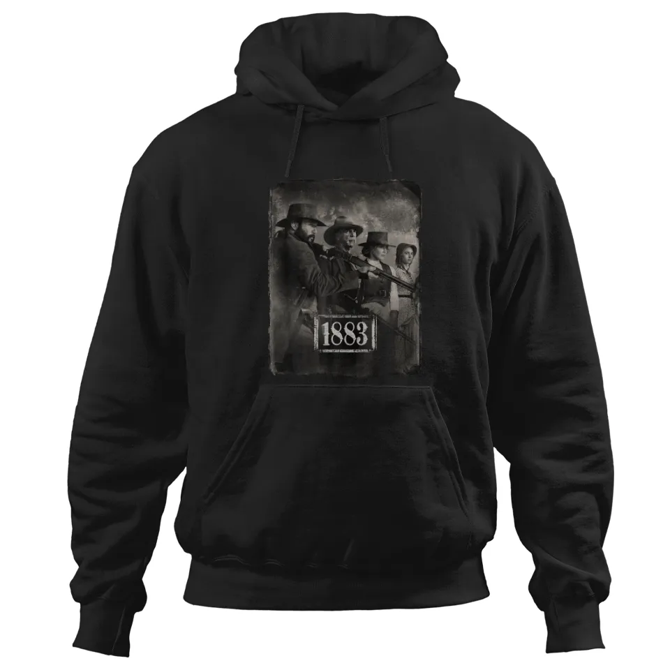 Hoodie classique unisexe 1883 en noir — Sweats à capuche pour hommes