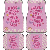 Boho, Aesthetic Y2k Groovy Car Mats — Tapis de sol de voiture