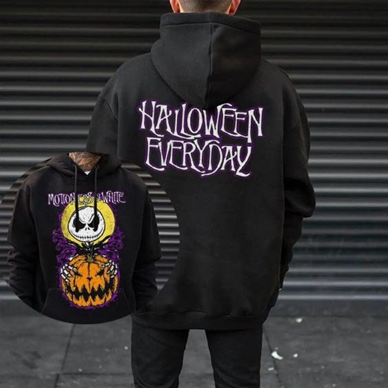 Motionless In White Halloween Hoodie, Trinity Of Terror 2022 Tour Merch — Sweats à capuche pour hommes