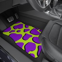 Neon Cow Print Car Mats — Tapis de sol de voiture