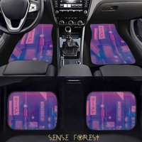 Japanese Neon City Night Car Mats