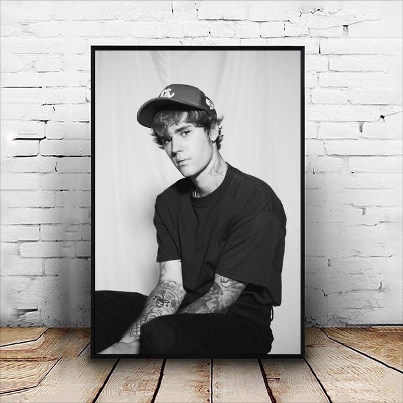 Justin Bieber Poster Painting Print Wall Deocr Living Room — Affiches et impressions