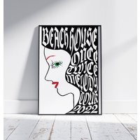 Beach House Once Twice Melody Tour 2022 Band Poster — Affiches et impressions