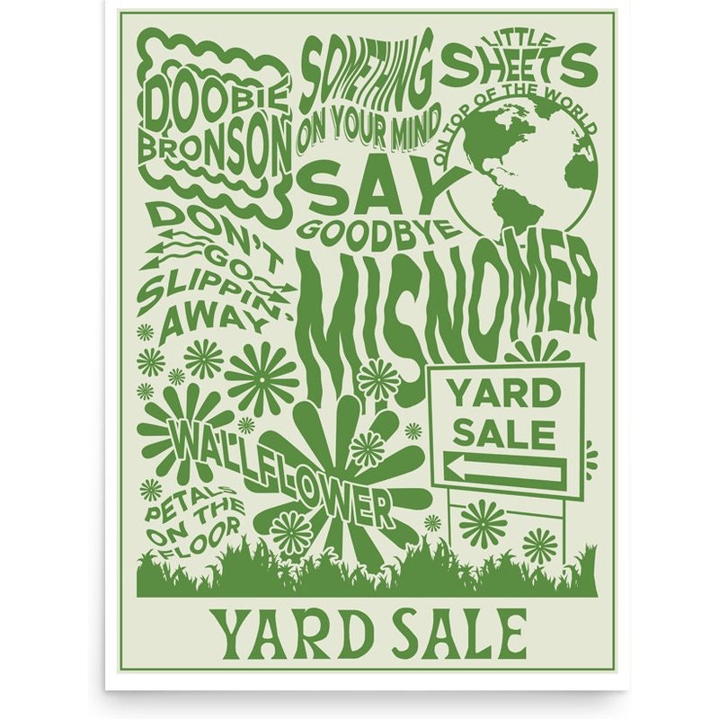 Digital Yard Sale Poster (tracklist) - The Brook & The Bluff — Posters & Prints