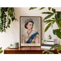 Queen Elizabeth Poster, Her Magiesty Queen Elizabeth Ii Poster — Affiches et impressions