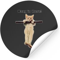 Hang In There Baby Cute Kitty Cat Kitten On Branch Stickers — Stickers & Decals