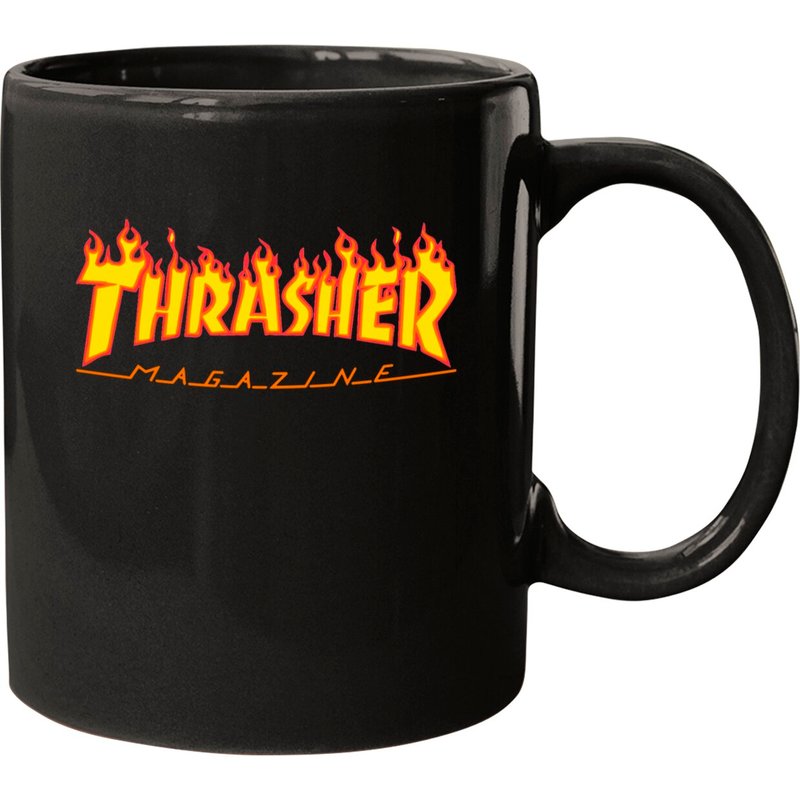 Vintage 2000s Thrasher Magazine Flames White Mugs — Mugs & Tumblers