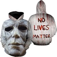 No Lives Matter Michael Myers Face 3d Hoodie — Sweats à capuche pour hommes