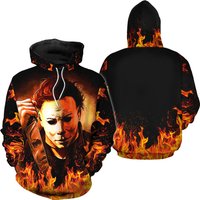 Halloween Michael Myers Print Pullover 3d Hoodie — Sweats à capuche pour hommes