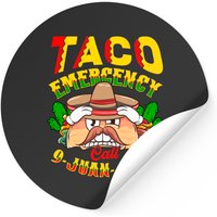 Taco Emergency Call 9 Juan Juan Stickers
