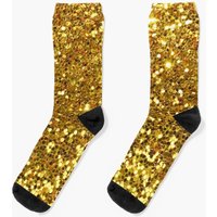 Gold Sequin Effect Socks — Chaussettes fantaisie