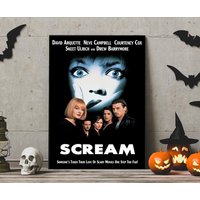 Scream Movie Poster, Horror Wall Art Poster