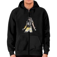 Tj Watt Sketch Art - Tj Watt - Zip Hoodies — Sweats à capuche pour hommes
