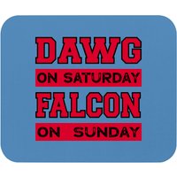 Dawg On Saturday Falcon On Sunday Atlanta Athens F Mouse Pads