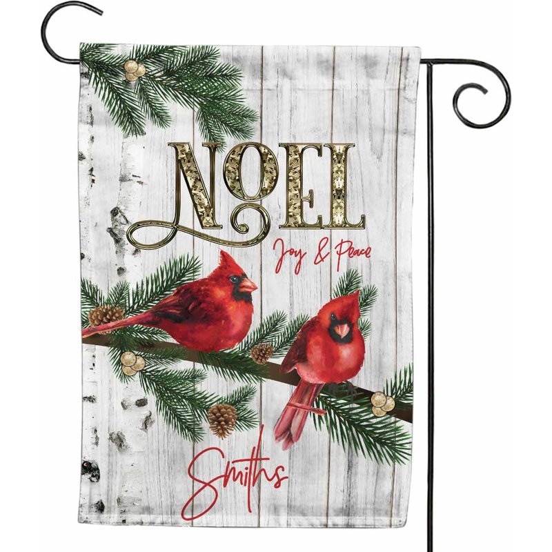Cardinal Noel Winter Garden Flag — Drapeaux décoratifs