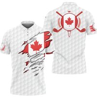 Canadian Golfer Happy Canada Day Polo