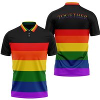 Lgbt Together Rainbow Flag Polo Shirt Gift For Family Bestfriends Polo Shirt
