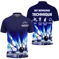 Bowling Lovers Polo Shirt For Men Bowling Club Lightweight Men Polo Shirt