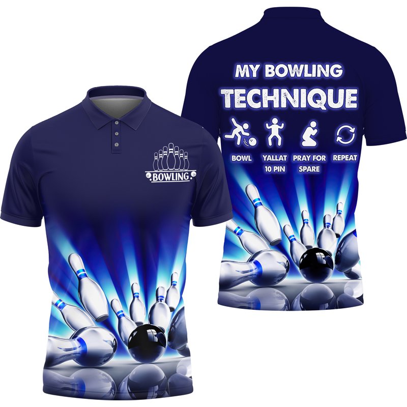 Bowling Lovers Polo Shirt For Men Bowling Club Lightweight Men Polo Shirt — Chemises décontractées pour hommes