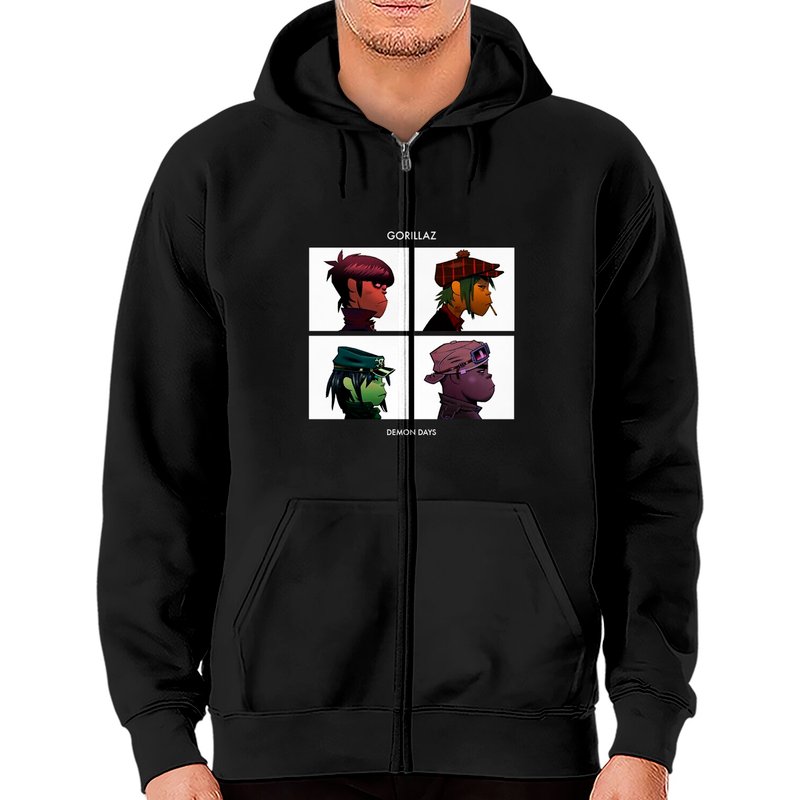 Gorillaz Zip Hoodies - Demon Days — Sweats à capuche pour hommes
