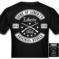 Sons Of Liberty Original Rebels Liberty Or Death T-shirt — T-shirts pour hommes