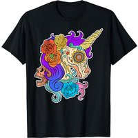 Funny Cute Sugar Skull Unicorn Halloween Gifts Costume Girls T-shirt