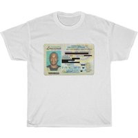 Jpegmafia "black Ben Carson" White, Black And Light Blue Tee — Mens T Shirts