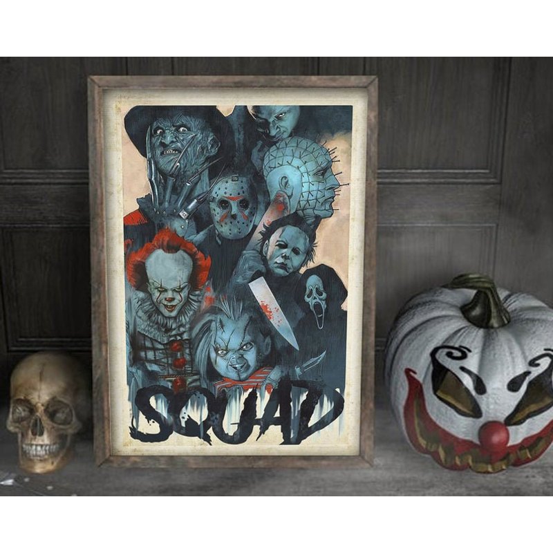 Horror Movie Characters Poster — Affiches et impressions