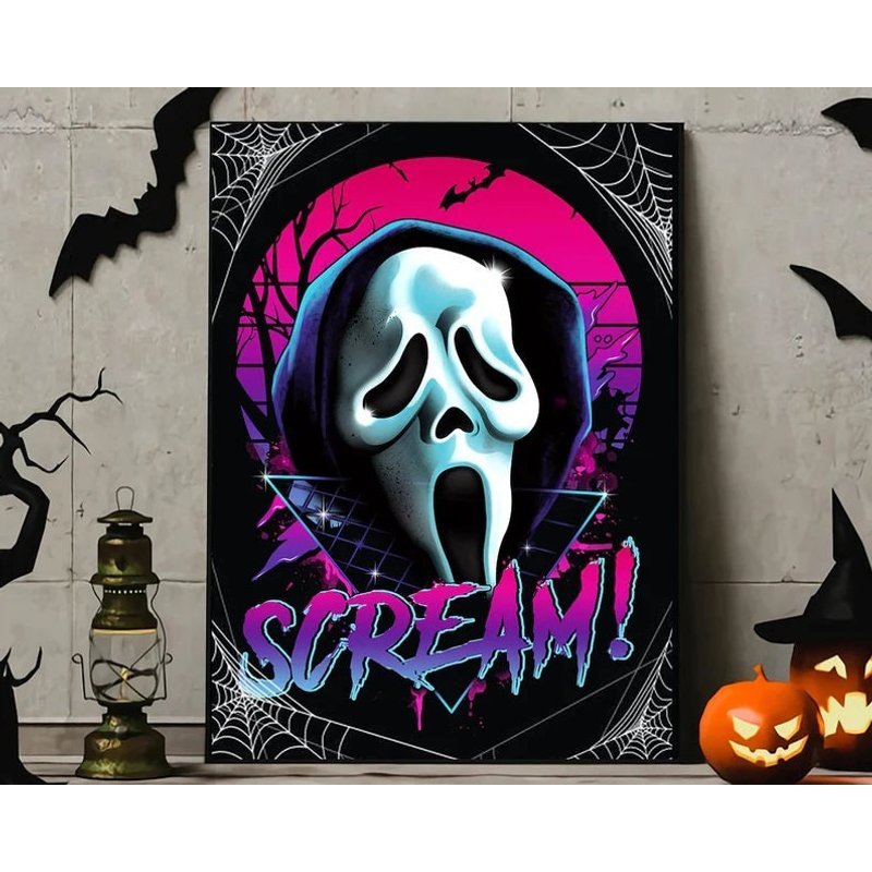 Scream Movie Poster, Ghost Face Halloween Poster, Horror Movies Poster — Affiches et impressions