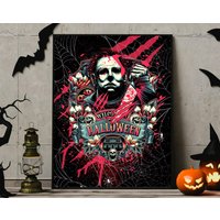 Welcome To Haddonfield Poster, Michael Myers Poster Print, Horror Movies Poster