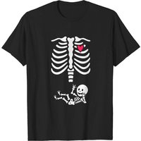 Halloween Maternity Shirt, Pregnant Skeleton Maternity Shirt — Mens T Shirts