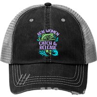 Real Women Catch And Release Fishing Women Trucker Hats — Casquette de baseball