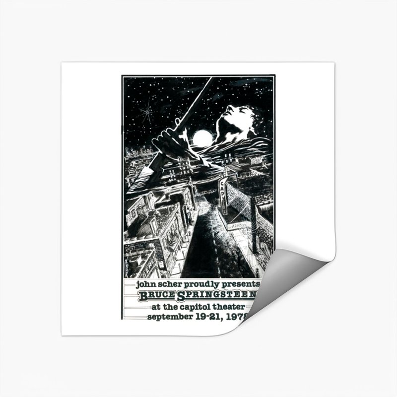 Bruce Springsteen Capitol Theater Poster - Bruce Springsteen - Stickers — Autocollants et stickers