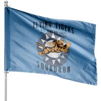 Flying Tiger's Squadron Wwii Vintage House Flags — Decorative Flags