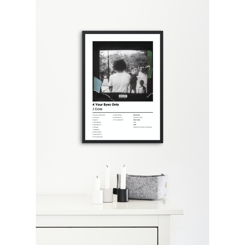 J Cole, 4 Your Eyez Only | J Cole Music Gift | Birthday Gift — Affiches et impressions