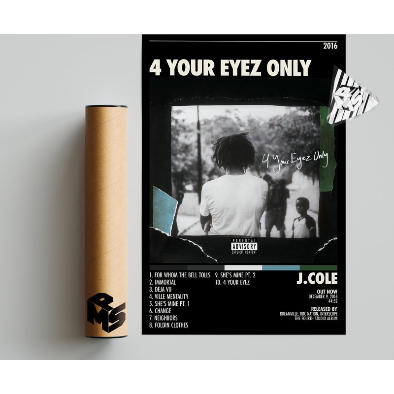 J. Cole 4 Your Eyez Only Album Cover Poster — Posters & Prints
