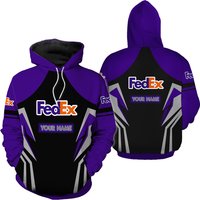 Fedex Express Purple Armor Hoodie 3d Custom Name For Delivery Driver — Mens Hoodies
