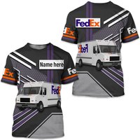 Fedex White Truck T-shirt 3d Custom Name Gift For Delivery Driver