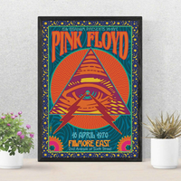 Concert 16 April 1970 Music Pink Fl0ydband Poster — Affiches et impressions