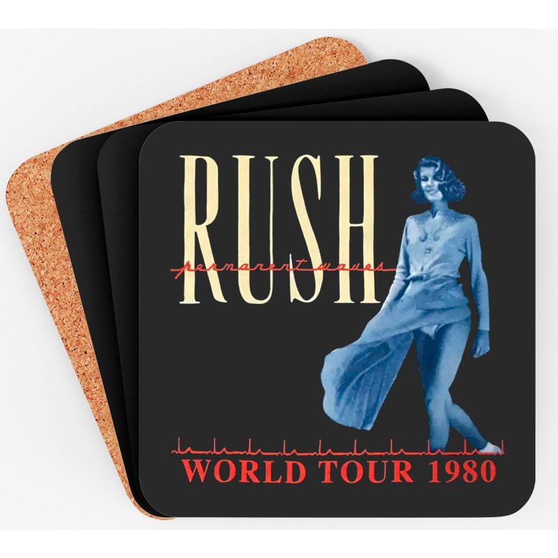 Rush Band Coasters, Vintage Rush World Tour 1980 Coasters