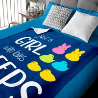 Just A Girl Who Loves Peeps Marshmallows Lovers Baby Blankets — Baby Blankets