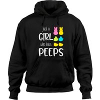 Just A Girl Who Loves Peeps Marshmallows Lovers Hoodies — Sweats à capuche pour hommes