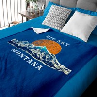 Big Sky Montana Mountain Scene Baby Blankets